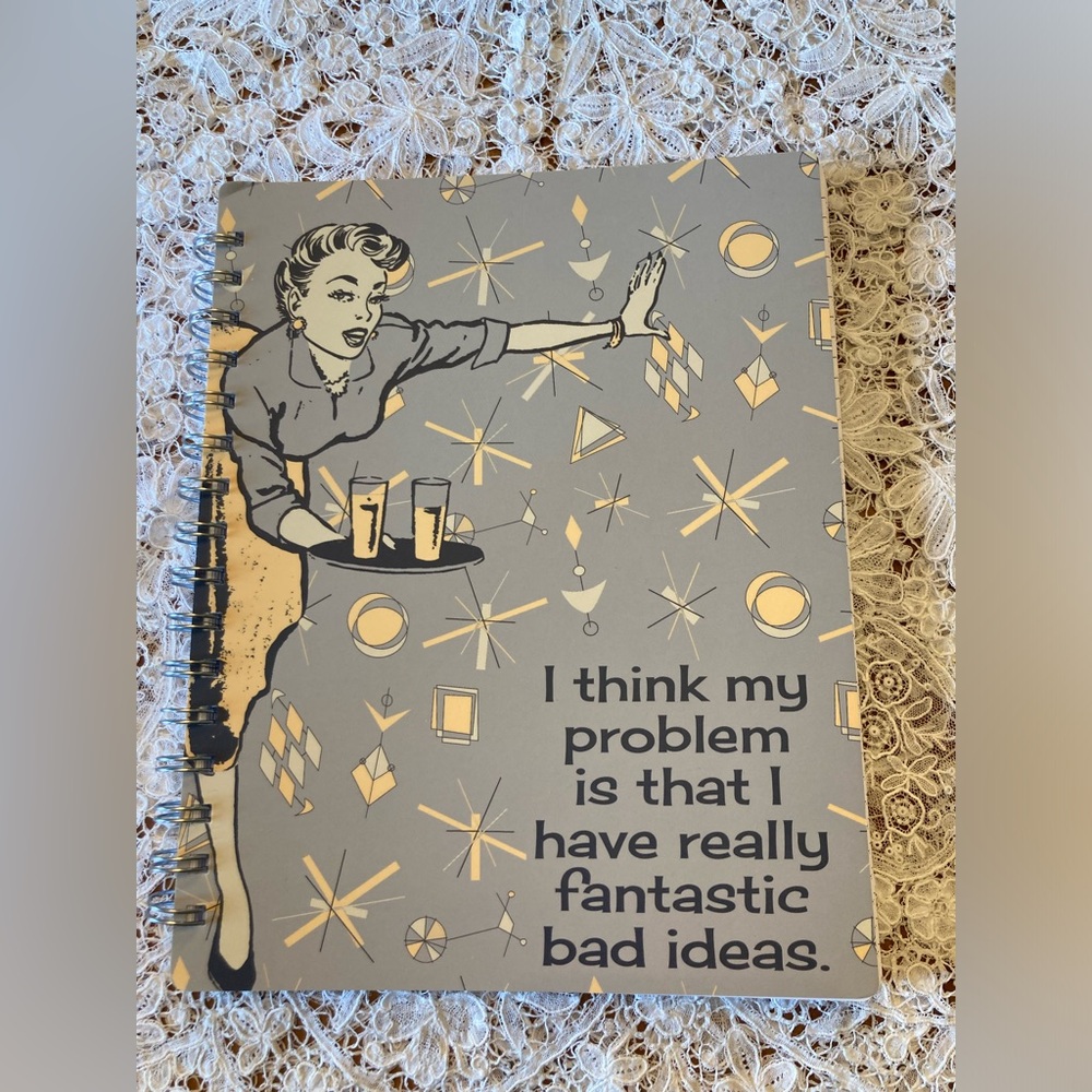 NWT Journal Notebook BAD IDEAS 9”x 7” Primitives by Kathy Great Gift!!